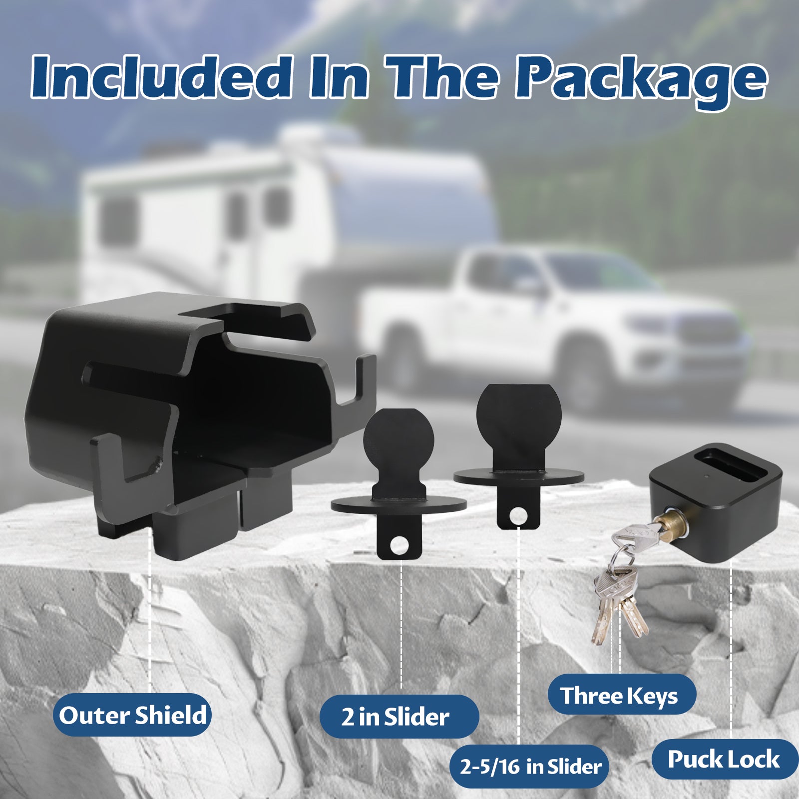 SaphRec Dual-size Trailer Lock, Fits both 2 and 2-5/16 Inch Coupler — image 3