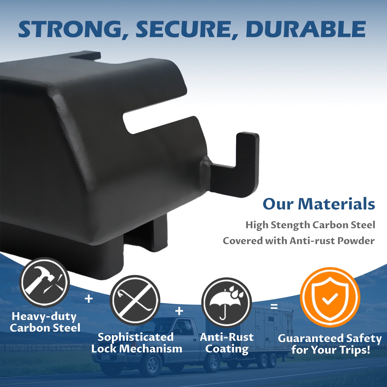 SaphRec Dual-size Trailer Lock, Fits both 2 and 2-5/16 Inch Coupler — image 5